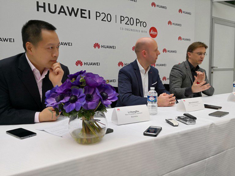 AG discussing the AI and imaging capabilities of the latest Huawei smartphones earlier this year.