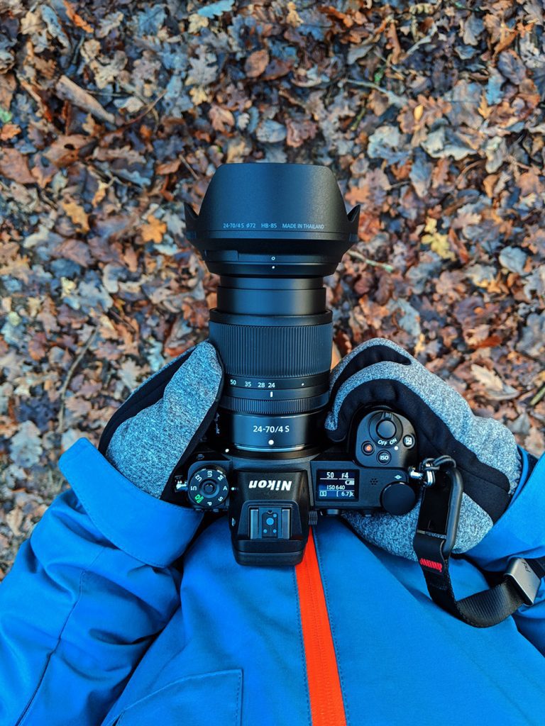 The nikon Z 6 in hand