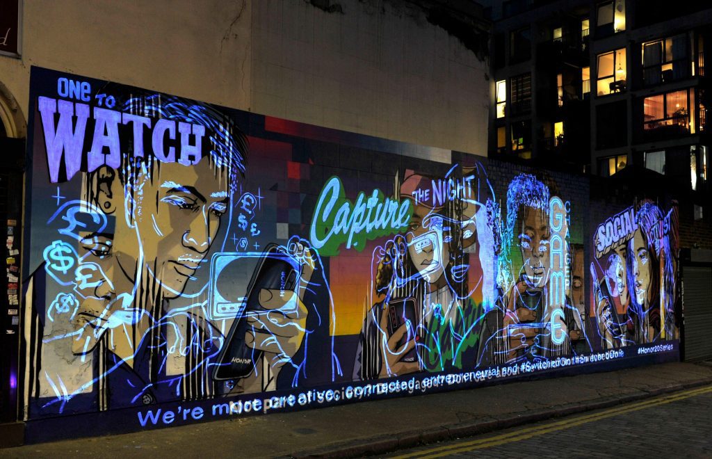 Honor Shines a Light on Mobile use with London Graffiti Installation ...