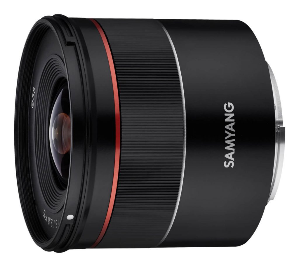 Samyang AF 18mm F2.8 FE Lens side angle