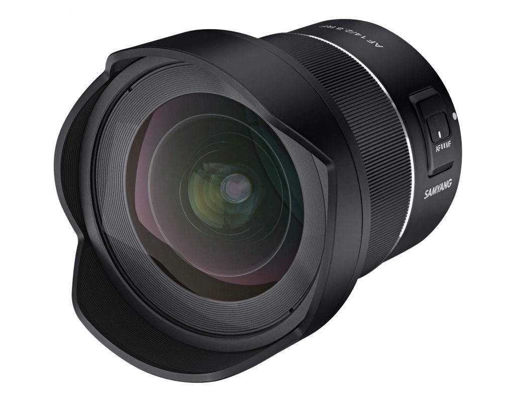 Samyang AF 14mm F2.8 RF Lens front