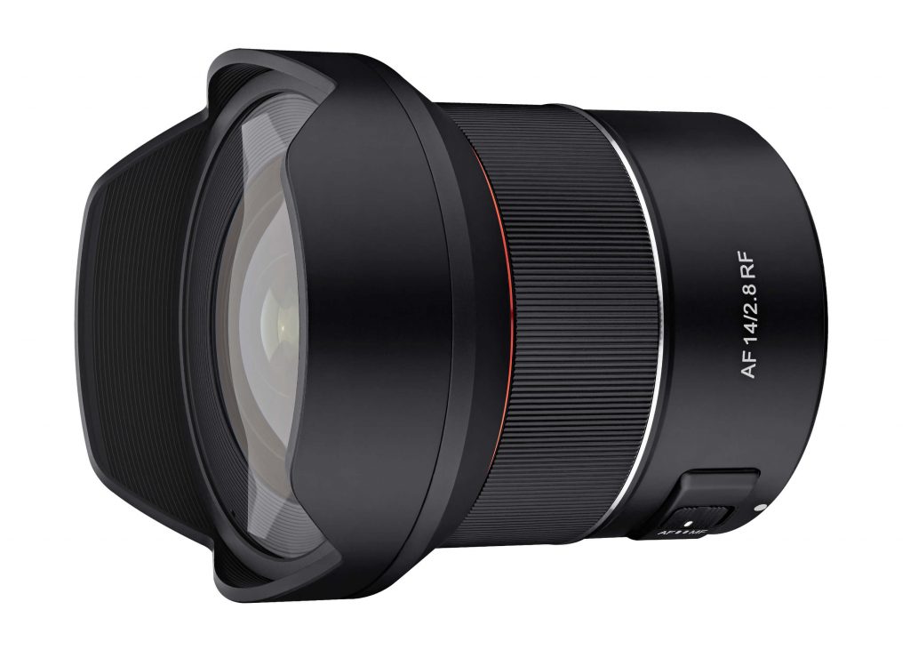 Samyang AF 14mm F2.8 RF Lens side