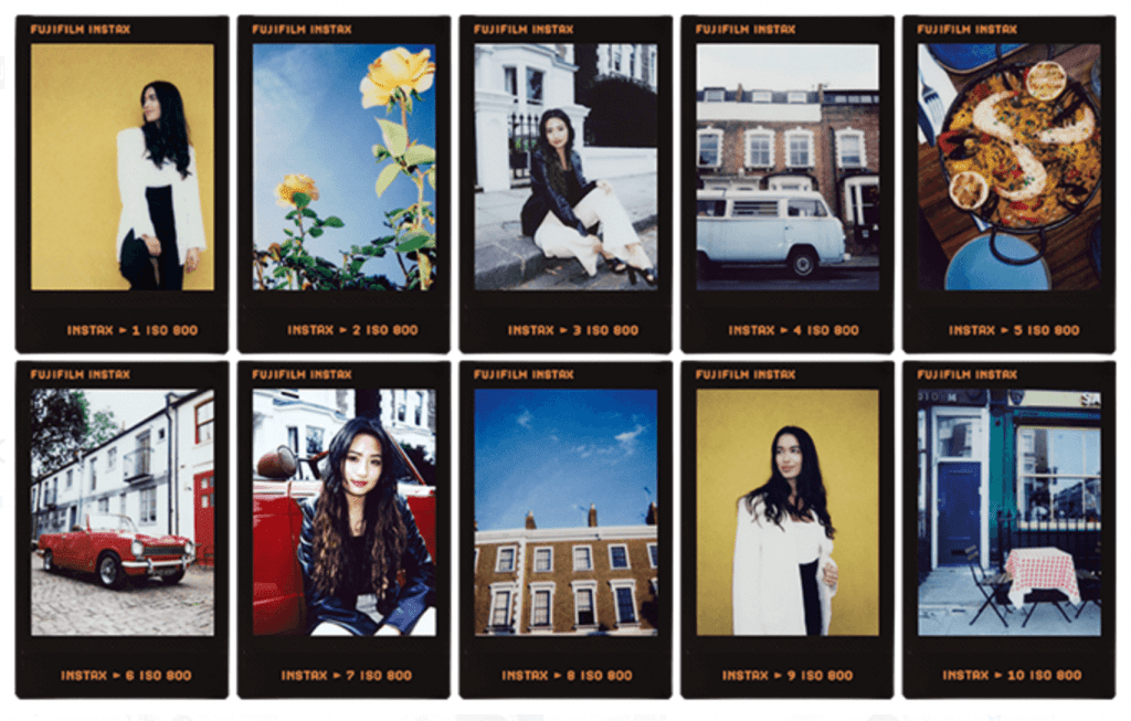 instax mini Contact Sheet film example