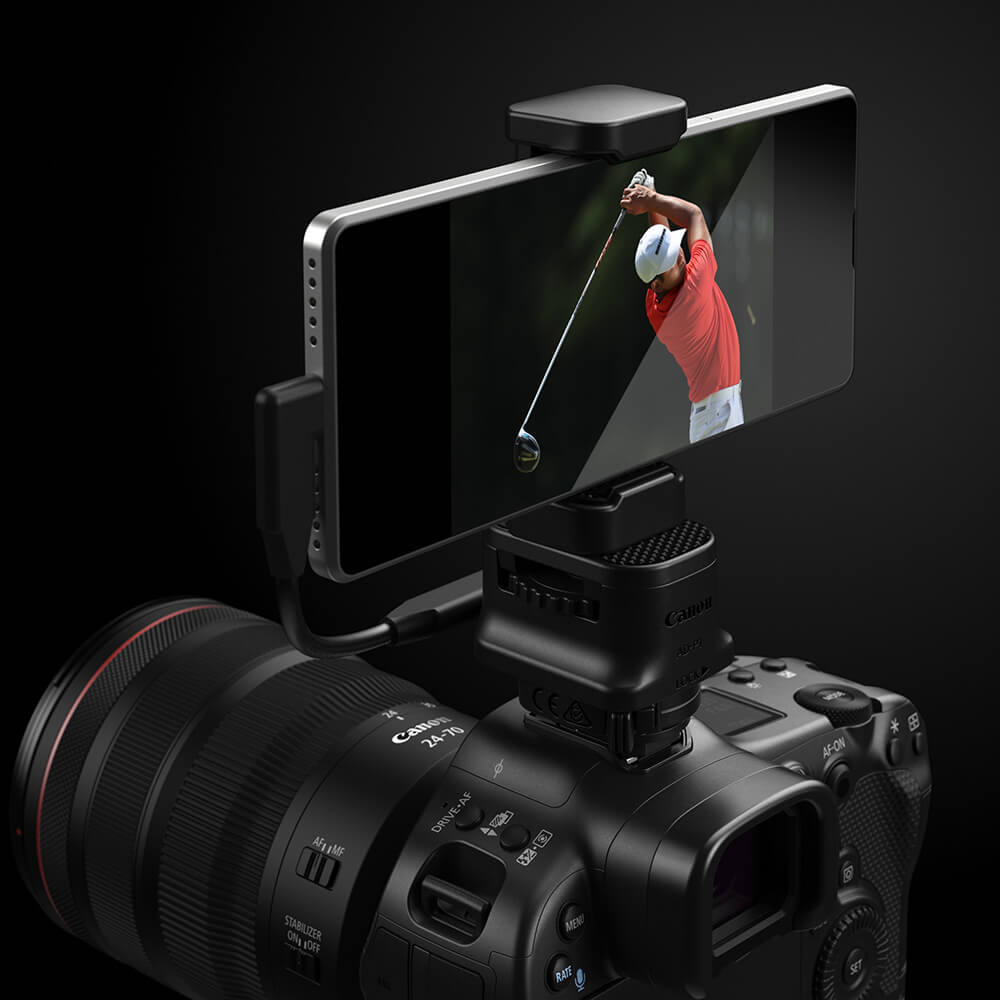Canon EOS R3 smartphone holder