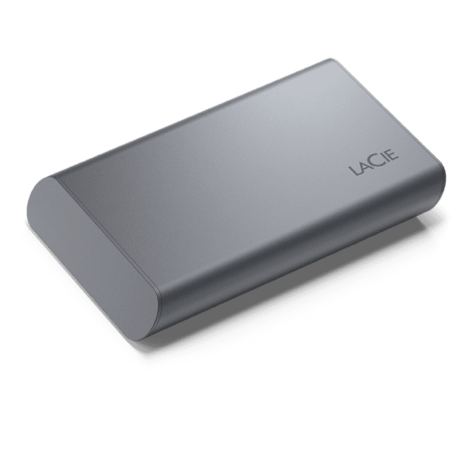 LaCie 1TB Mobile SSD Secure USB-C Drive - Gray - Apple