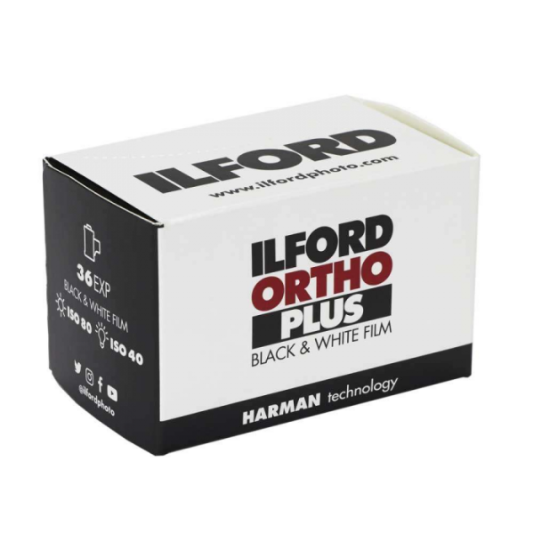 Ilford ORTHO PLUS 35mm Black & White Film box