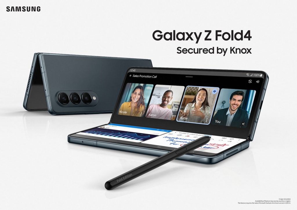 Samsung Galaxy Z Fold4 flat