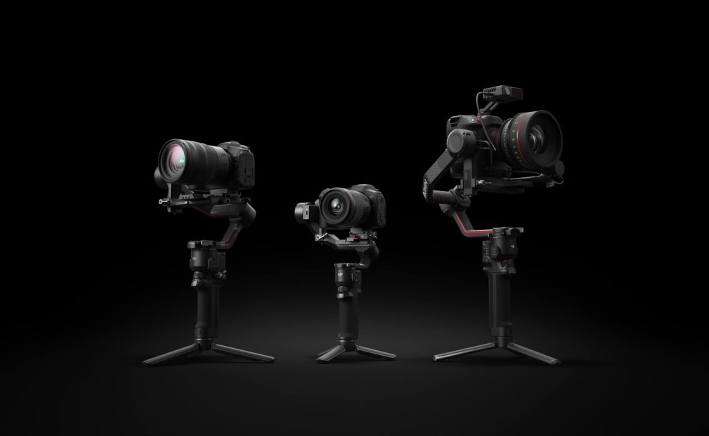 The DJI RS 3 Mini - With the DJI RS 3 and DJI RS 3 Pro.