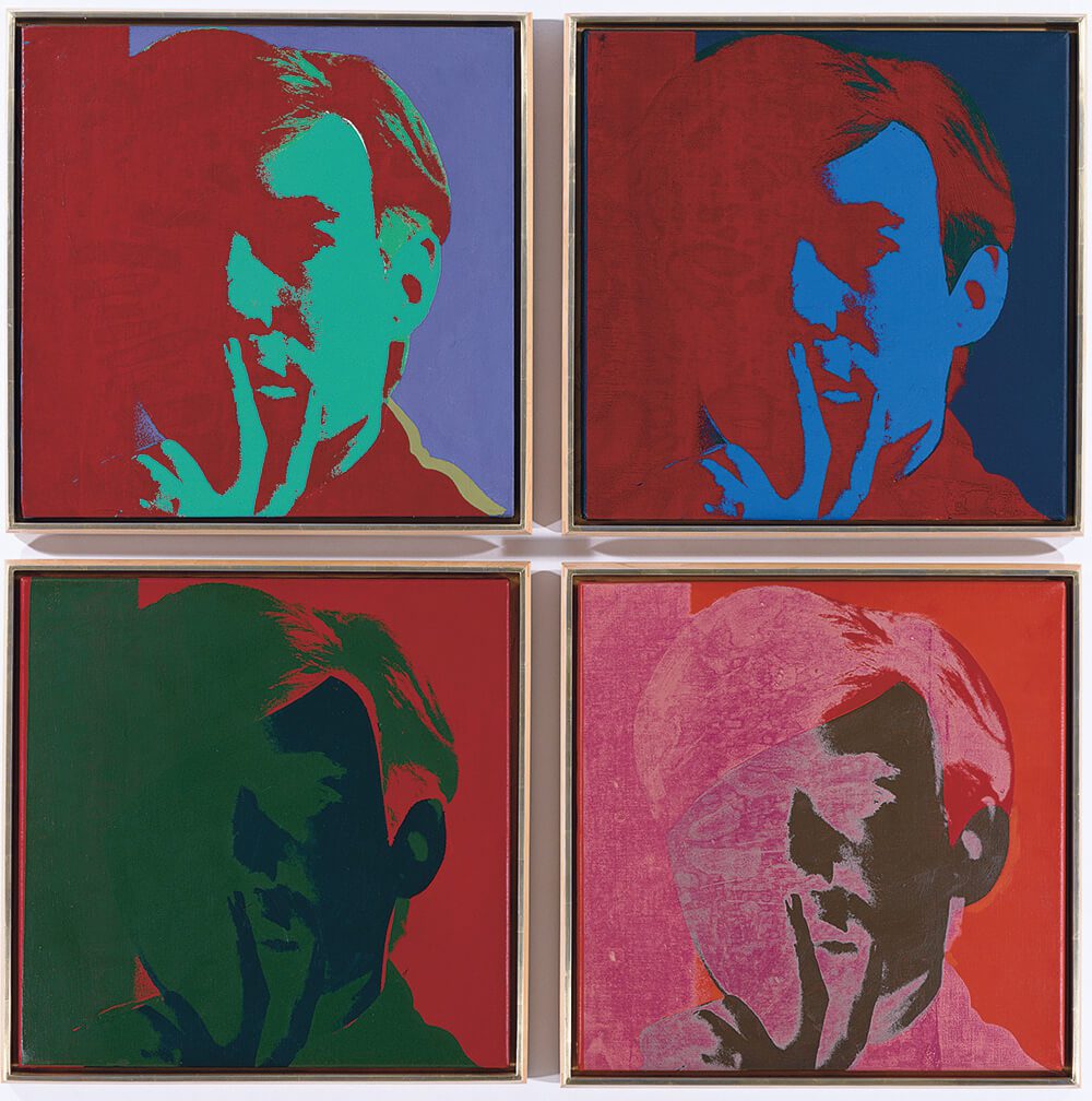 Andy Warhol, Self Portrait 1966-7, Yageo Foundation Collection.© 2023 The Andy Warhol Foundation for the Visual Arts.